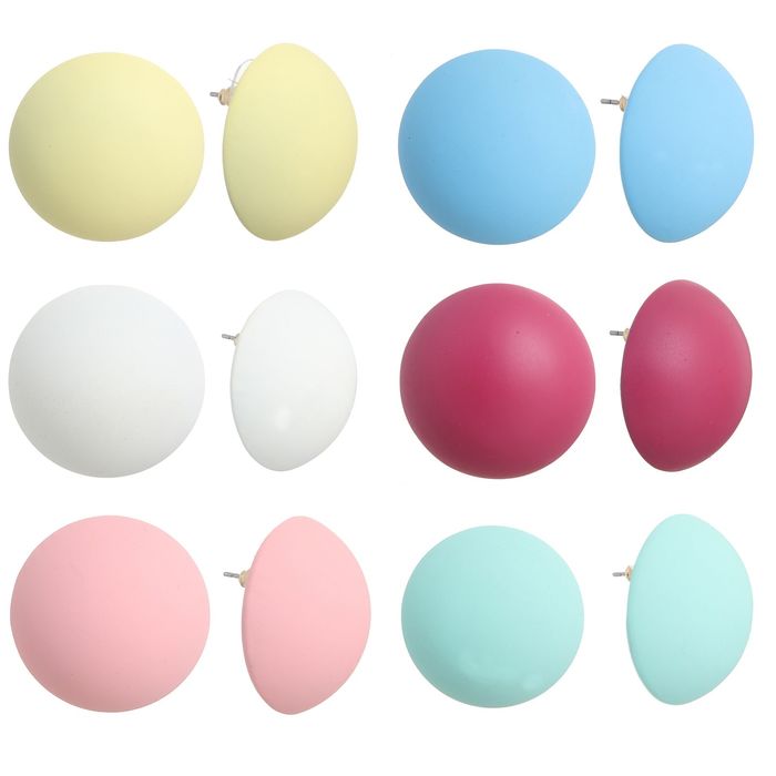 Серьги эмаль "Конфетти" круги, цвет МИКС