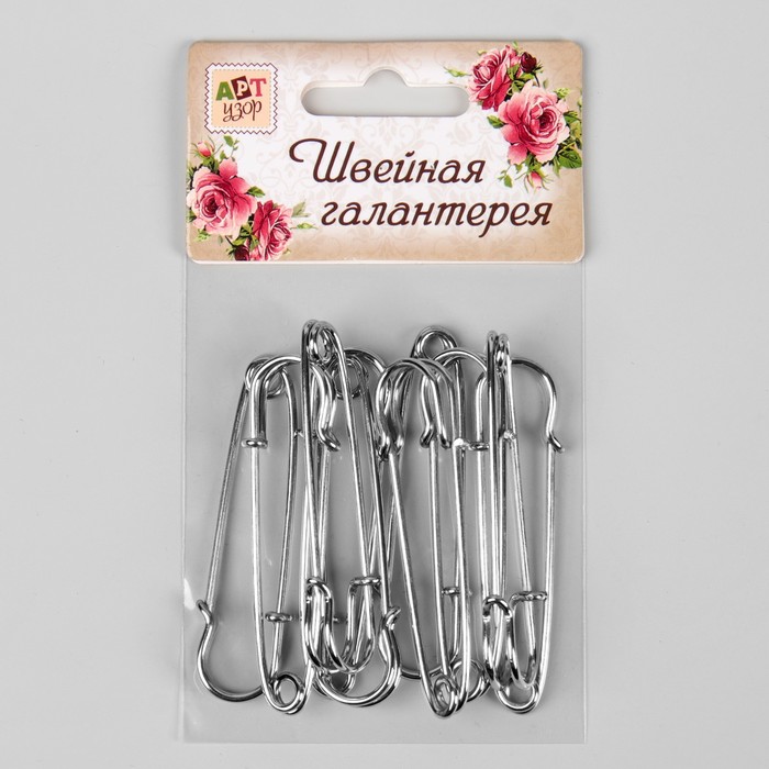 Булавка шляпная, 60мм, цвет серебряный