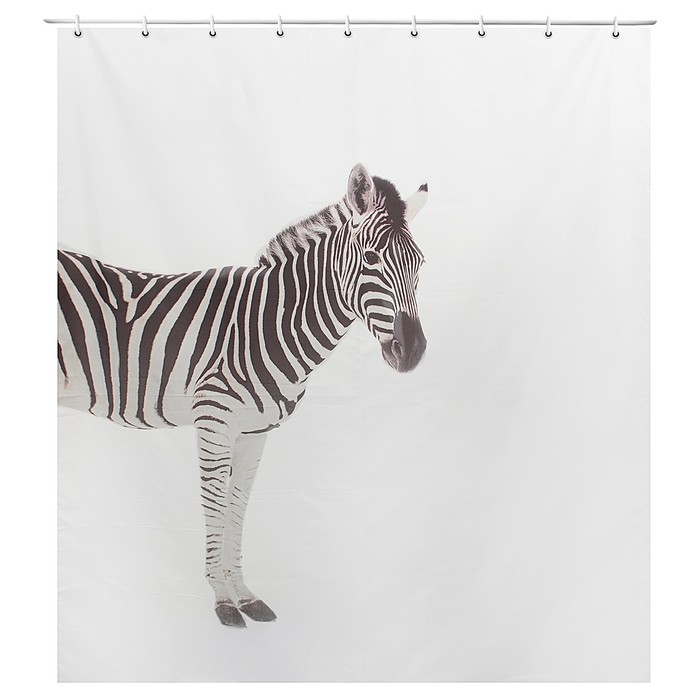 Штора для ванной 180х200 см "Зебра", полиэстер