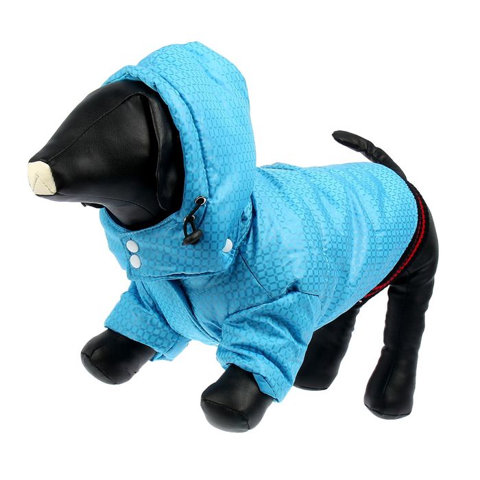 Куртка супертеплая на синтепоне с отстегивающимся капюшоном, размер М, голубая