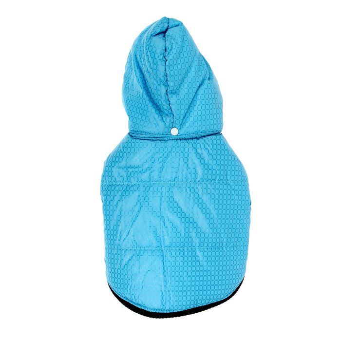 Куртка супертеплая на синтепоне с отстегивающимся капюшоном, размер XL (ДС 44 см, ОГ 37 см), голубая