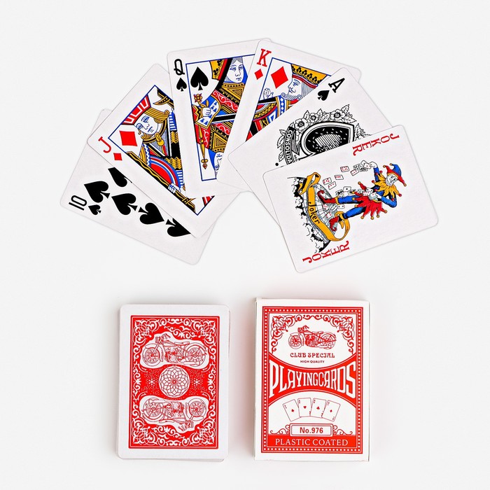 Карты игральные бумажные Tiema 976, 54 шт, 8.6 х 6 см, микс карты игральные бумажные club special 54 шт 270 гр м2 микс