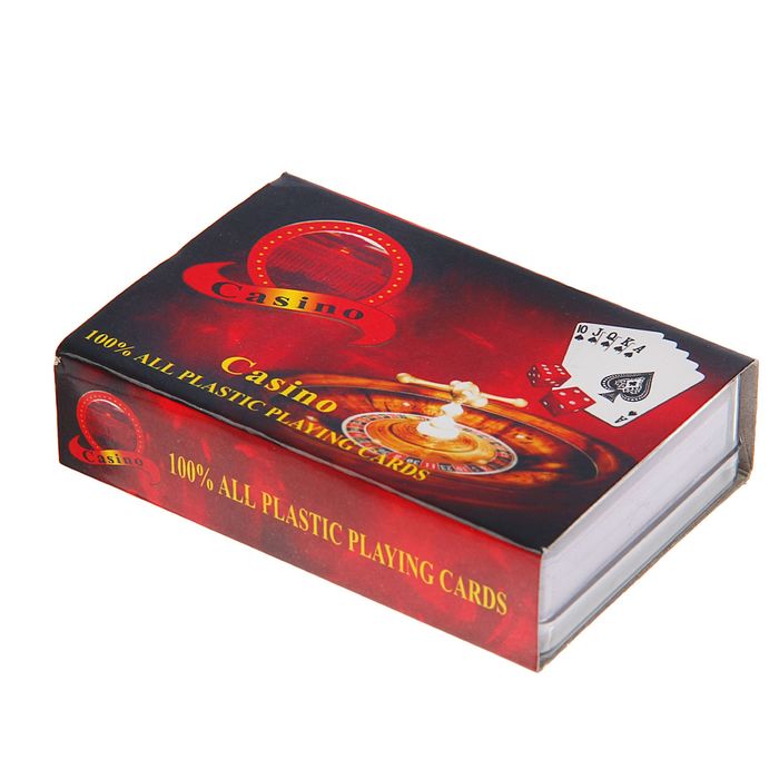 Карты игральные пластиковые "Рулетка", 25 мкм, 8,8 × 5,8 см, микс