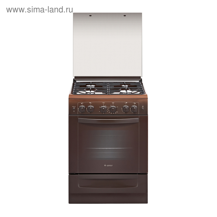 

Плита Gefest ПГ 6100-02 0003, газовая, 4 конфорки, 52 л, газовая духовка, коричневая