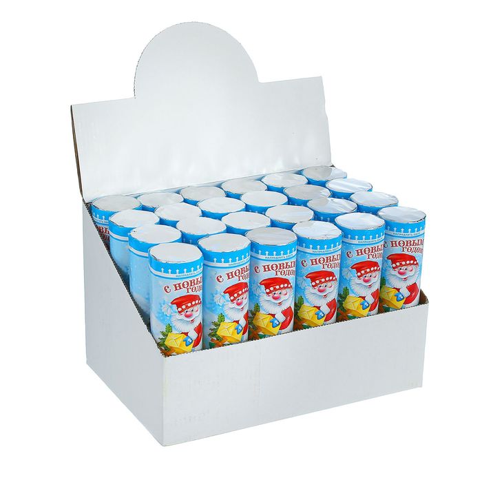 Пневмохлопушка поворотная "С Новым годом! Дед Мороз", конфетти + фольга, 15 см