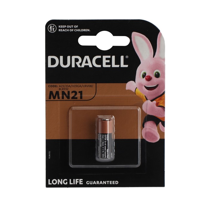 Батарейка алкалиновая Duracell Basic, MN21 (A23, V23GA, 3LR50)-1BL, 12В, блистер, 1 шт. цена и фото