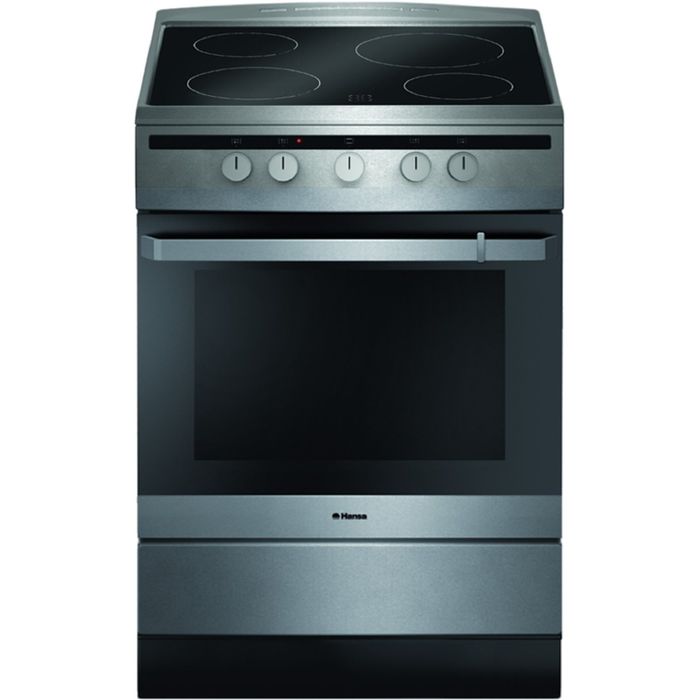 Плита электрическая Hansa FCCX64000, 4 конф., 69 л, стеклокерамика, гриль, серая