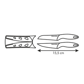 Мини-ножи Tescoma Presto, 6 см, 2 шт., цвет МИКС от Сима-ленд