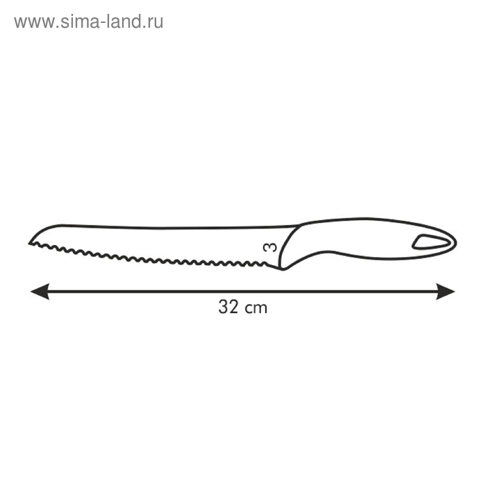 фото Нож хлебный tescoma presto, 20 см