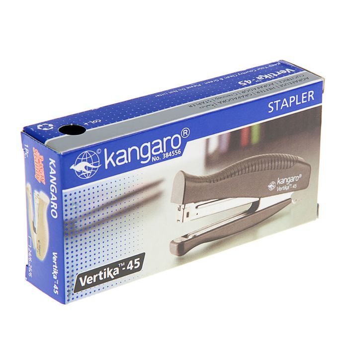 Степлер №24/6 и 26/6 до 30 листов Vertika-45 вертикальный, антистеплер, на 50 скоб, темно-синий