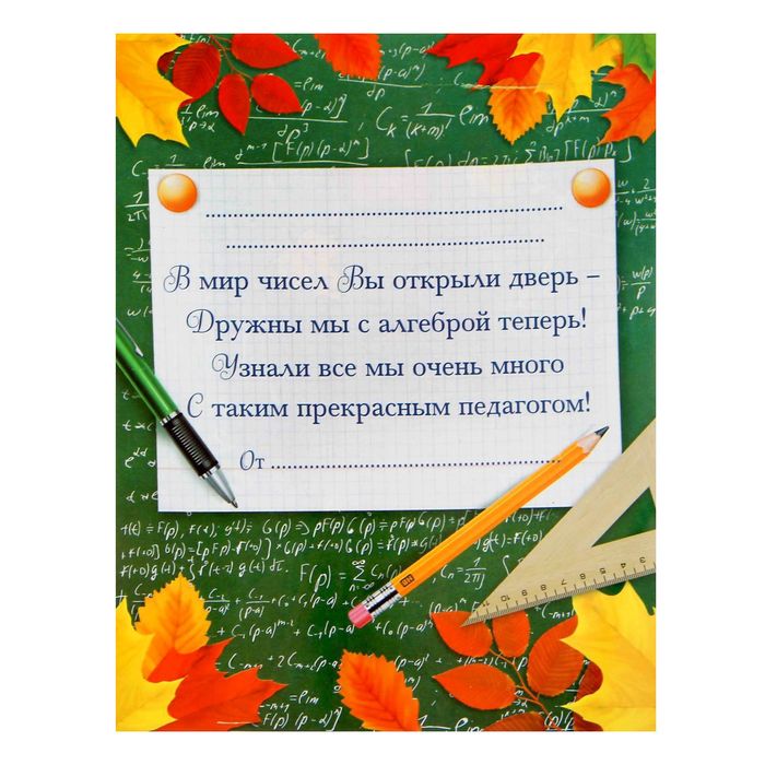 Ручка в тубусе "Учителю математики"