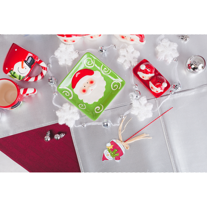 Бусы на ёлку "Зеркальные шарики с резными пушистыми звёздами"