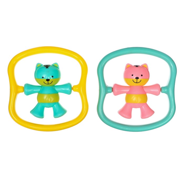 Погремушка «Котик», цвета МИКС