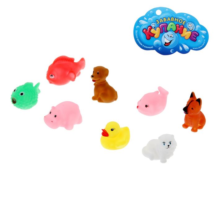 Набор игрушек для купания "Зоомир", 8 шт.