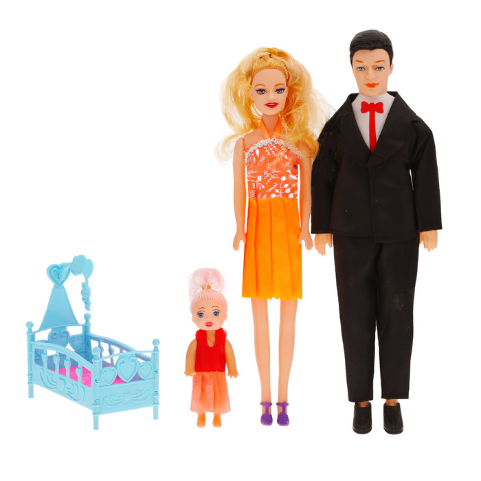 Кукла набор "Семья с малышкой", с аксессуарами, МИКС