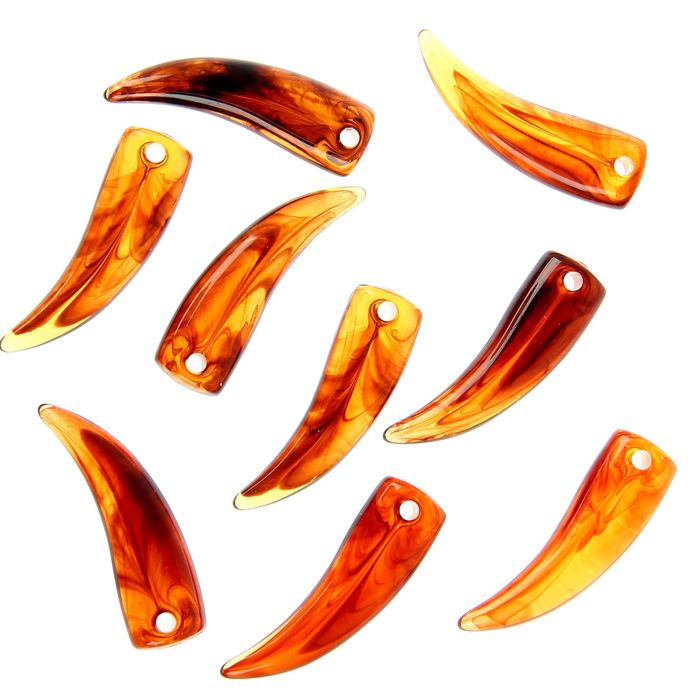 Бусины "Янтарь", набор 9 шт.