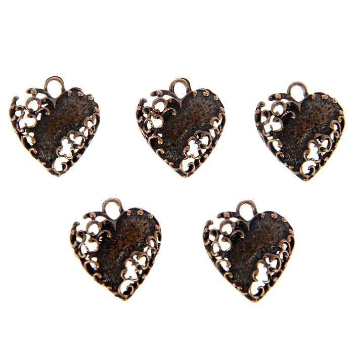 Декоративный элемент "Сердце", набор 5 шт.