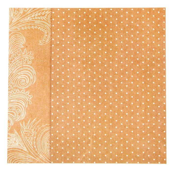 Пакет подарочный без ручек с декором «Крафтовый», 16 × 28 см