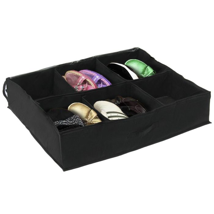 Короб для обуви 6 пар, цвет черный
