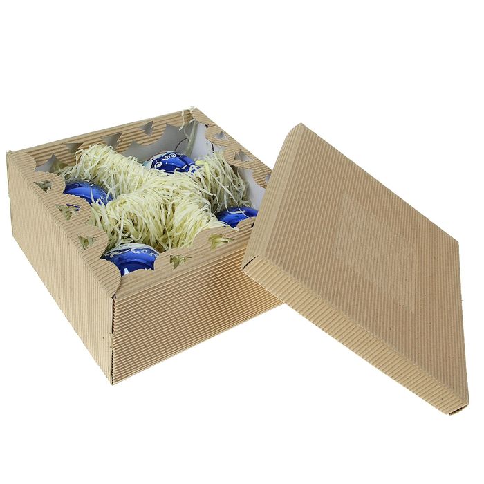 Новогодние шары ручной работы "Зимняя деревня" (набор 4 шт.)