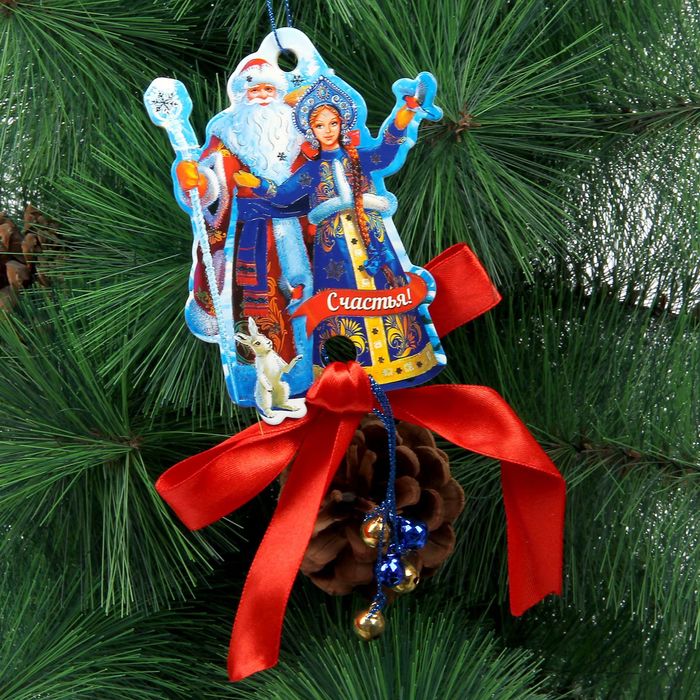 Подвеска на ёлку с колокольчиками "Счастья"