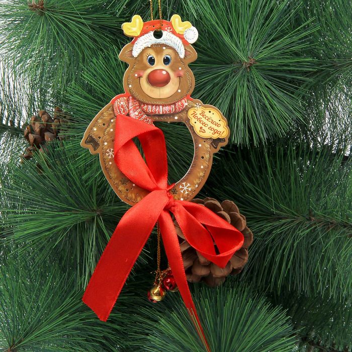 Подвеска на ёлку с колокольчиками "Веселого Нового года"