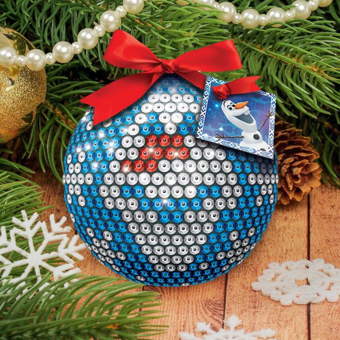 Шар новогодний "Олов" Холодное сердце с пайетками