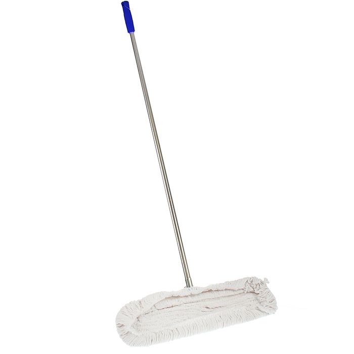 Швабра плоская с широкой х/б насадкой