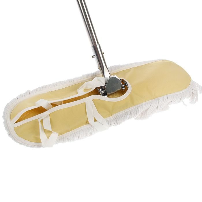 Швабра плоская с широкой х/б насадкой