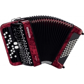 

Детский кнопочный аккордеон Hohner Nova II 48 A4253/1553, красный