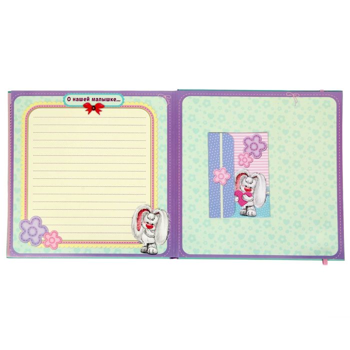 Фотокнига с дизайнерскими листами для индивидуального оформления "Наша любимая малышка", 10 листов