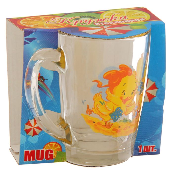Кружка 300 мл "Цыплята", рисунок МИКС, подарочная упаковка