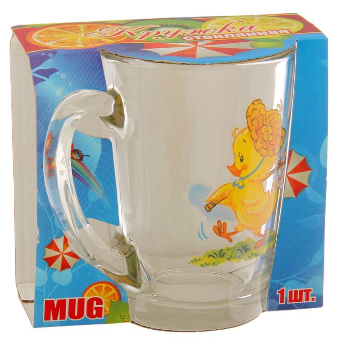 Кружка 300 мл "Цыплята", рисунок МИКС, подарочная упаковка