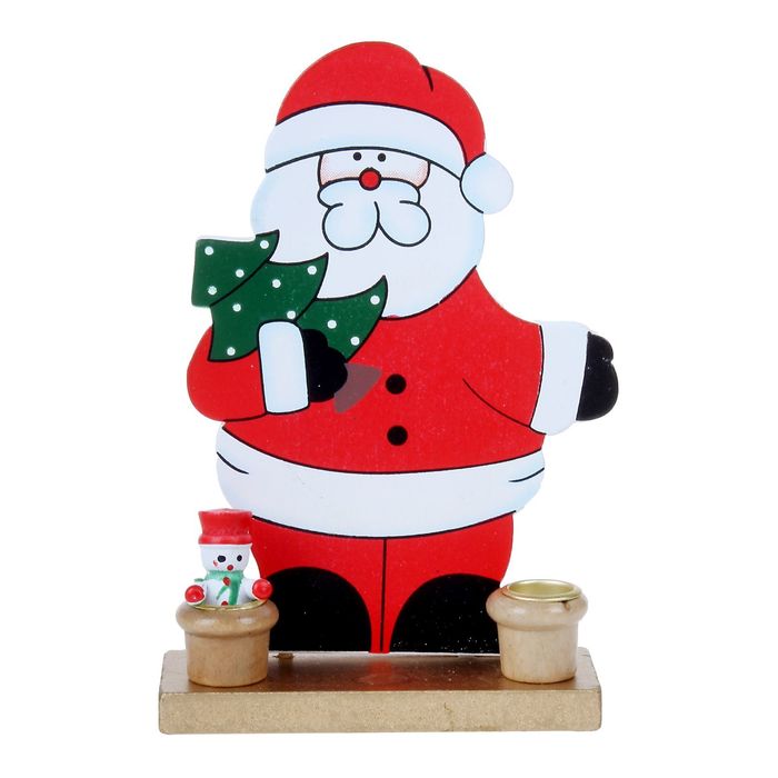 Подсвечник новогодний "Санта-Клаус", D=1,5 см