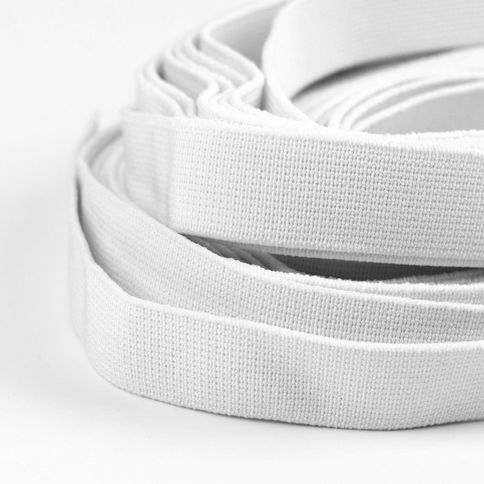 Лента эластичная, ширина 20мм, 25±1м, цвет белый