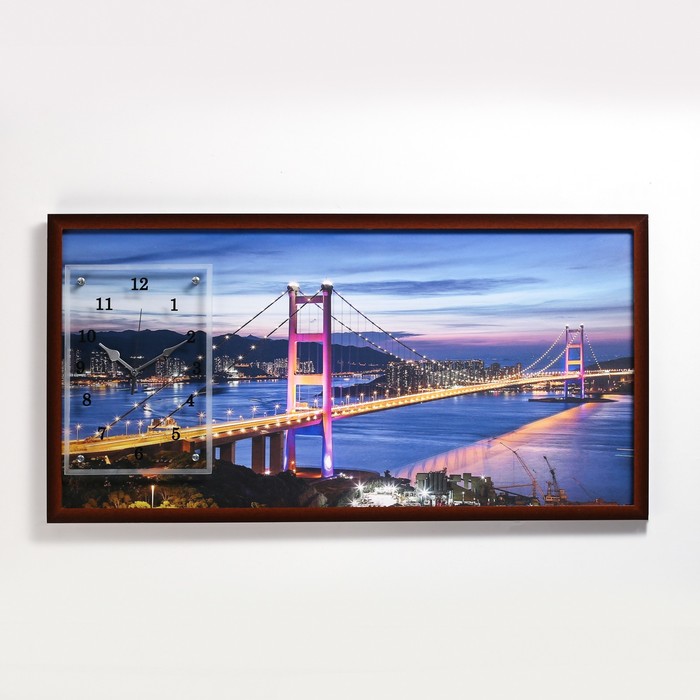 часы картина настенные серия город бруклинский мост 50 х 100 см Часы-картина настенные, серия: Город, Сан-Франциско, 50 х 100 см