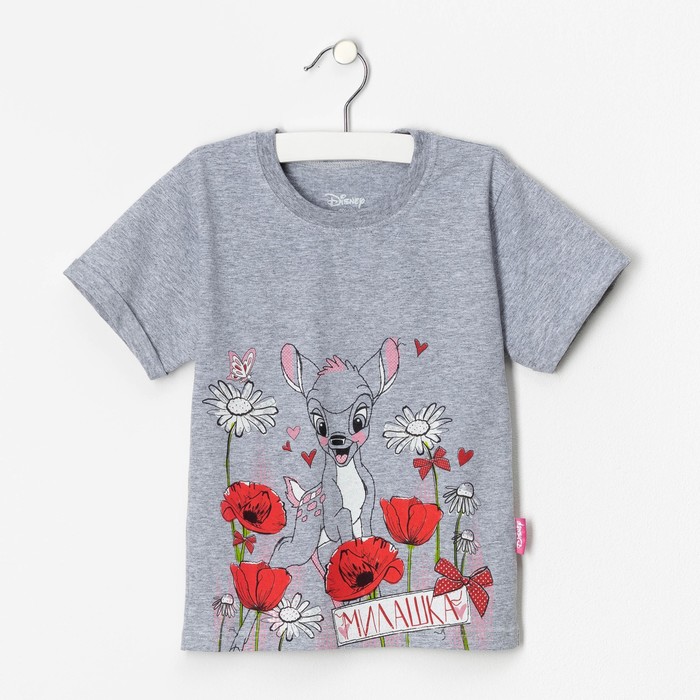 Футболка для девочек "Милашка", Бэмби, рост 86-92 (28) см, 1,5-2 года, 100% хлопок