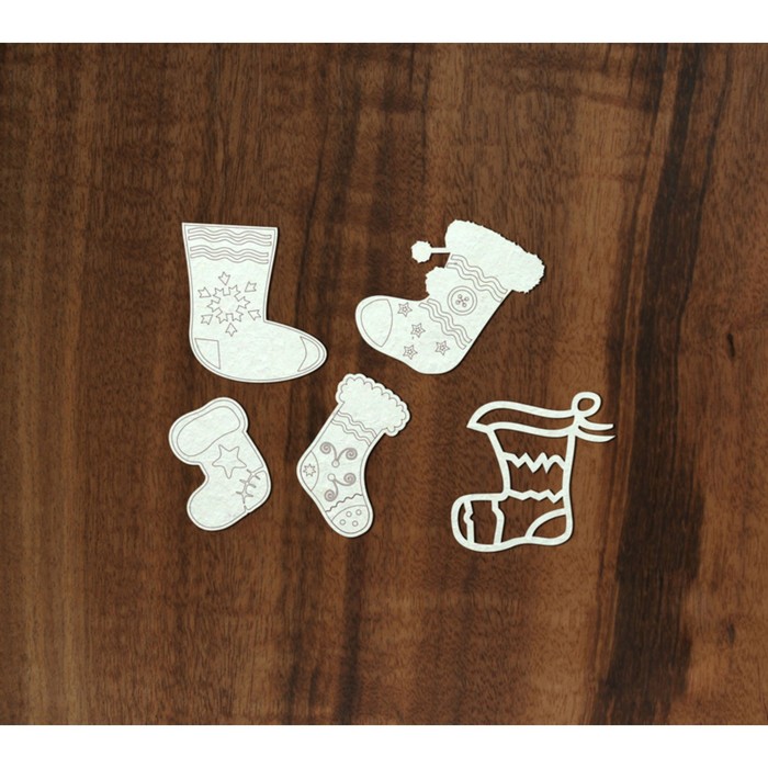 Набор чипбордов 5 деталей "Новогодние мотивы"