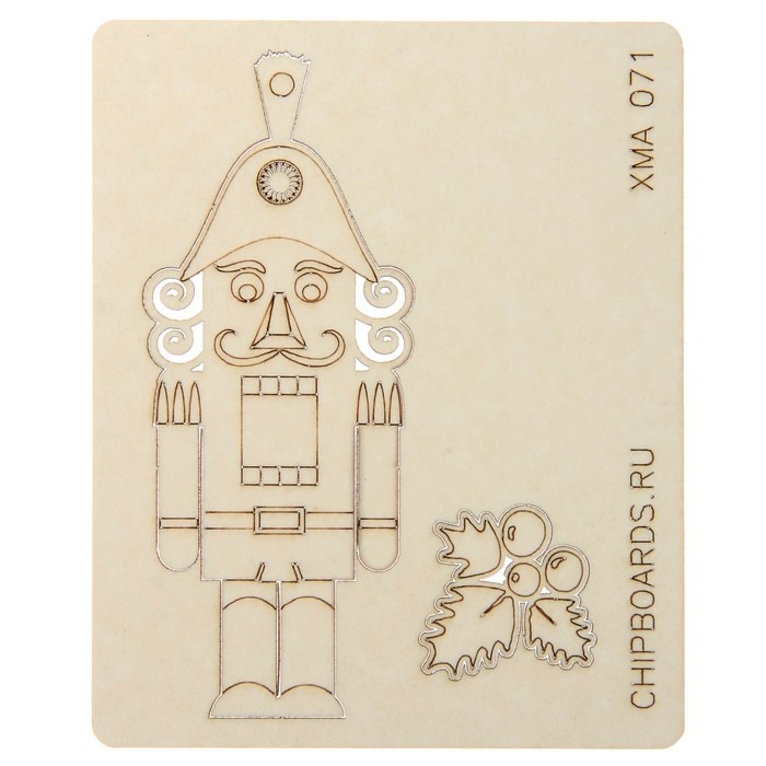 Набор чипбордов 2 детали "Щелкунчик" 7,5 см
