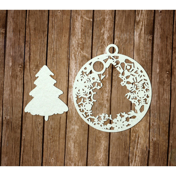 Набор чипбордов "Игрушка на ёлку"