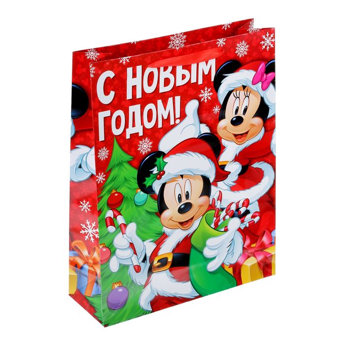 Пакет ламинат вертикальный "Яркого праздника!", Микки Маус и друзья, 31 х 40 х 11 см