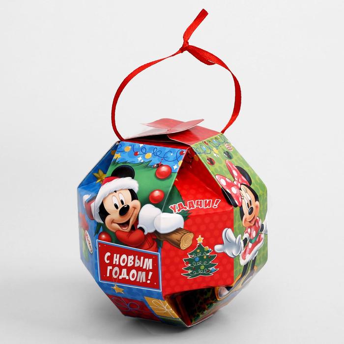 Коробка складная "Счастья!", Микки Маус и его друзья, 10 х10x 10 см