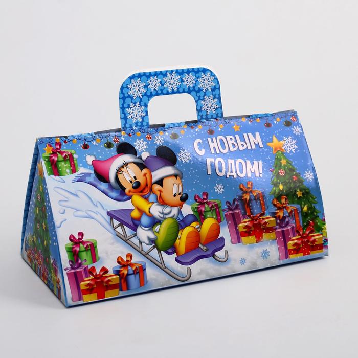 Коробка складная "Новогодняя игра", Микки Маус и друзья , 24,5 х13,5 х 12 см