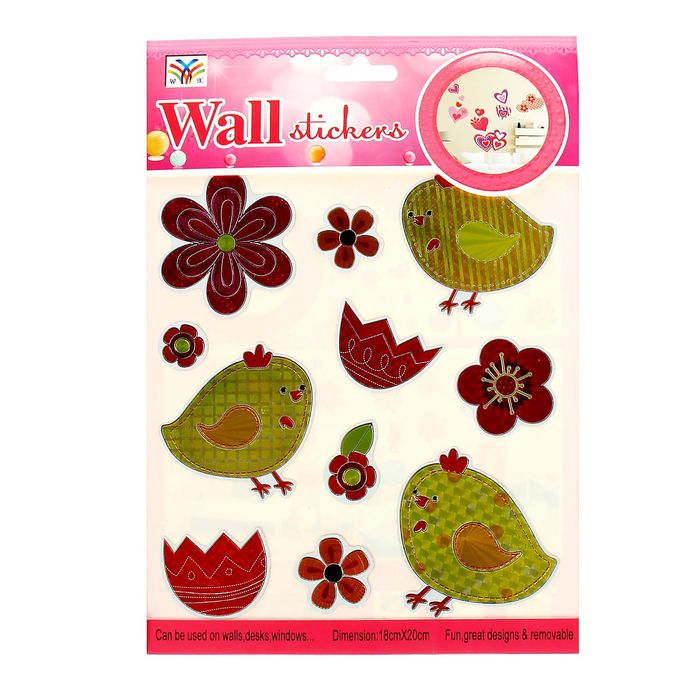 Наклейка "Птичьи трели" МИКС