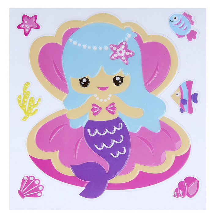 Наклейка "Замок/Принцесса" МИКС