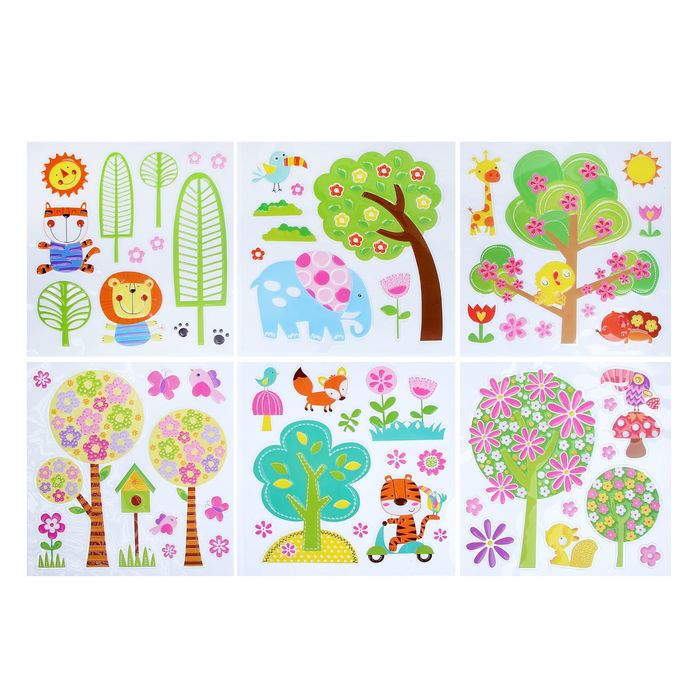 Наклейка "Прогулка по парку" МИКС