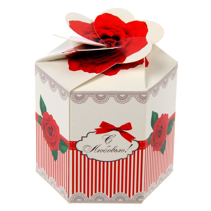 Коробка складная мини "С любовью",8 х 7см