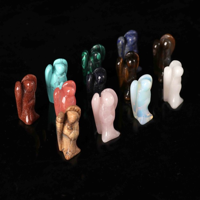 Набор фигурок  "Ангел" камни микс, 12 шт