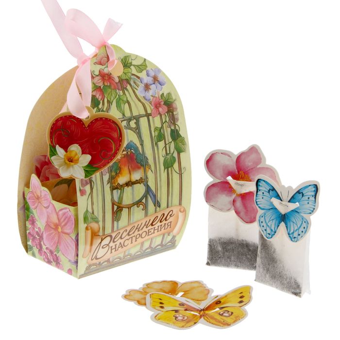 Домик для чайных пакетиков без европодвеса "Весеннего настроения", 26,1 х 37,4 см