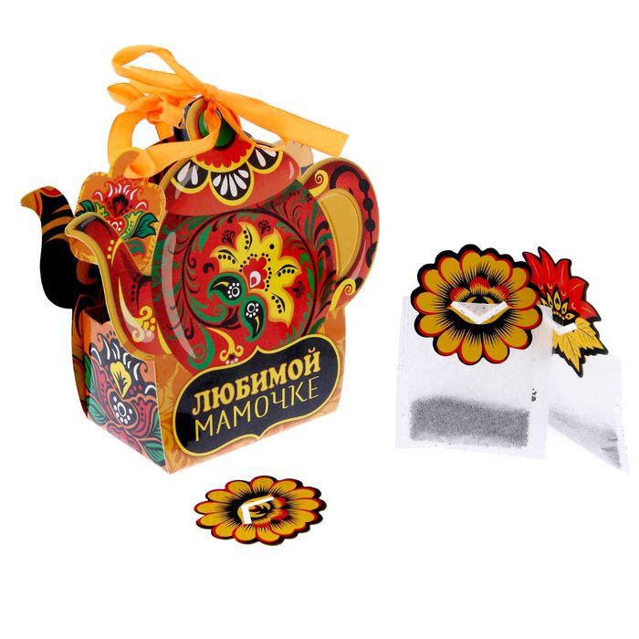 Домик для чайных пакетиков без европодвеса "Любимой мамочке", 19,7 х 39,9 см